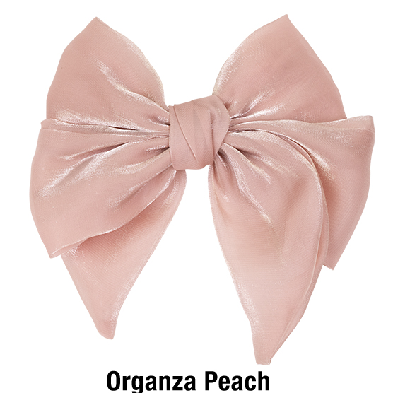 Organza Peach Bow